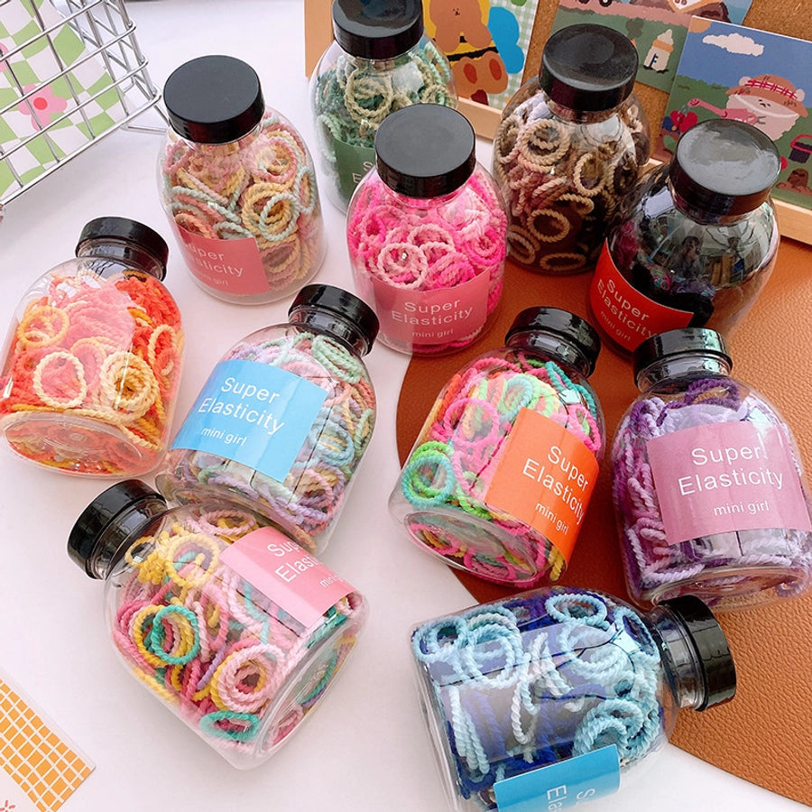 Girl'S Simple Style Classic Style Solid Color Cloth Contrast Collar Hair Tie