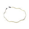 simple style solid color metal polishing hair band
