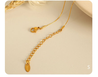 Jewelry IG Style Elegant Round 304 Stainless Steel Artificial Pearls 18K Gold Plated Polishing Inlay Pendant Necklace
