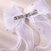 women's sweet solid color bow knot cloth hair clip