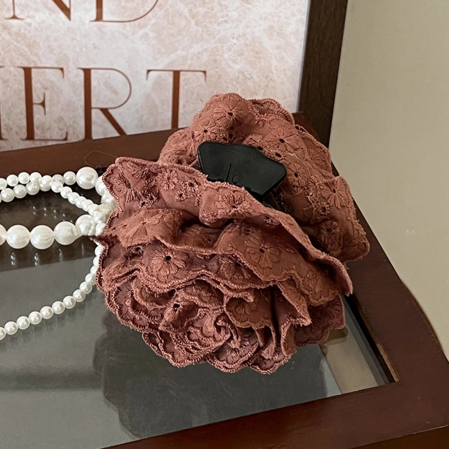 Korean style online celebrity caro rose clip female  new flower shark clip high-grade headdress Flower hairpin headdress