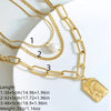 Jewelry Vintage Style French Style Human Titanium Steel Artificial Pearls 18K Gold Plated Layered Necklaces