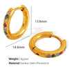1 Pair IG Style Elegant French Style Round Polishing Plating Inlay 304 Stainless Steel Rhinestones 18K Gold Plated Earrings