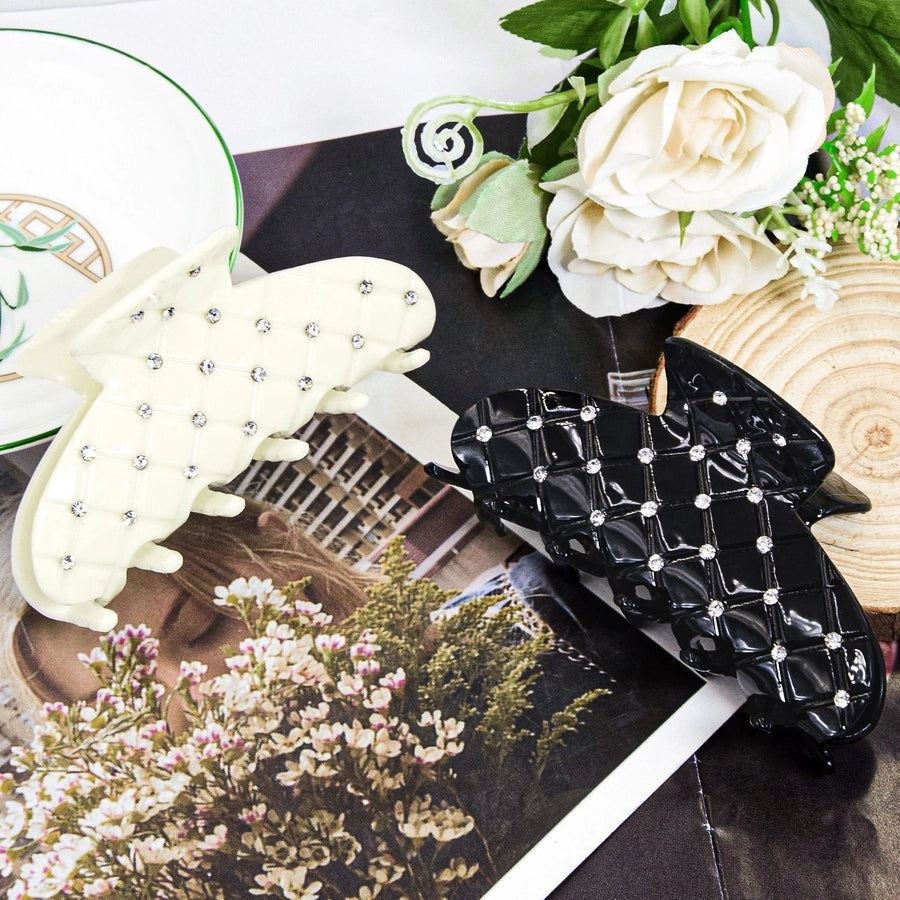 fashion solid color arylic plating hair claws 1 piece