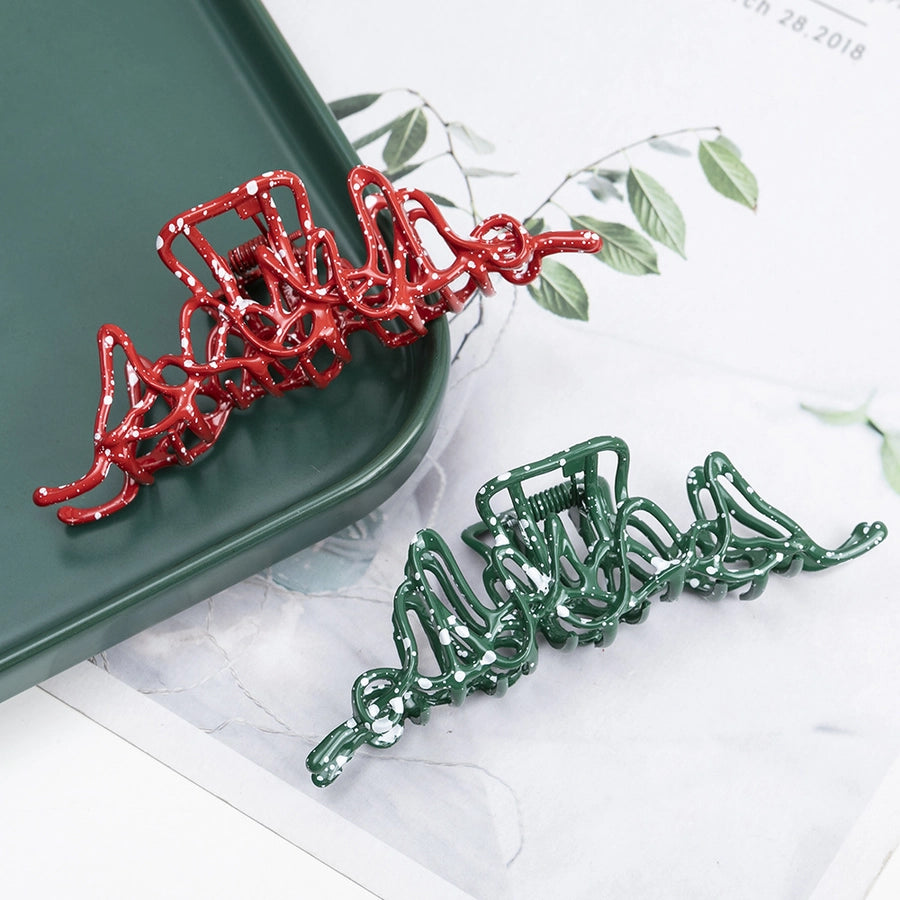 women's simple style geometric metal plating hair claws