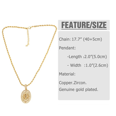 Jewelry Modern Style Simple Style Cross Eye Snake 201 Stainless Steel Copper Agate Zircon 18K Gold Plated Hollow Out Inlay Pendant Necklace