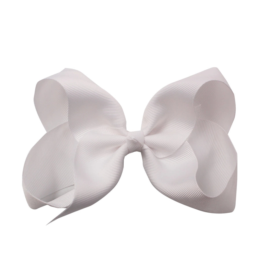 sweet simple style solid color bow knot ribbed band handmade hair clip