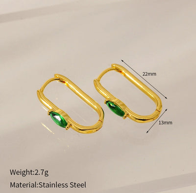 1 Pair Elegant Classic Style Geometric Copper Zircon Earrings