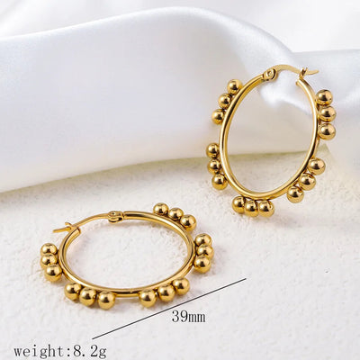 1 Pair Simple Style Commute Geometric Heart Shape Plating Titanium Steel Drop Earrings Earrings Ear Studs