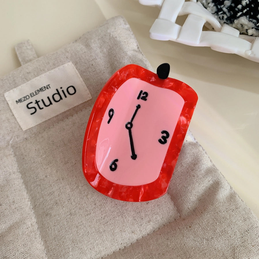 New Personalized Creative Acetate Alarm Clock Phone Shark Clip Back Head Updo Hair Claw Simple All-Match Hair Accessories