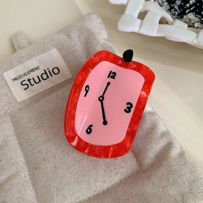 New Personalized Creative Acetate Alarm Clock Phone Shark Clip Back Head Updo Hair Claw Simple All-Match Hair Accessories