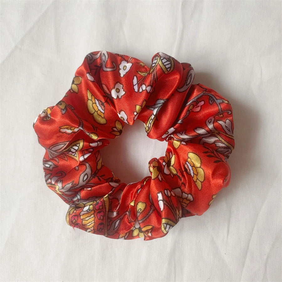 simple style solid color cloth handmade hair tie