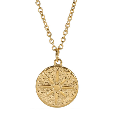 Jewelry Streetwear Sun 304 Stainless Steel Pendant Necklace