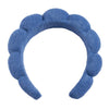 simple style color block towel velvet hair band