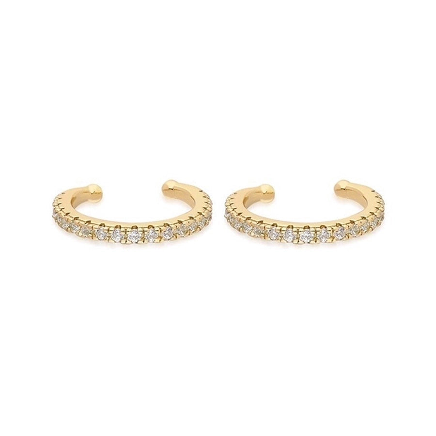 1 Pair IG Style Star Brass Zircon Ear Cuffs Ear Studs