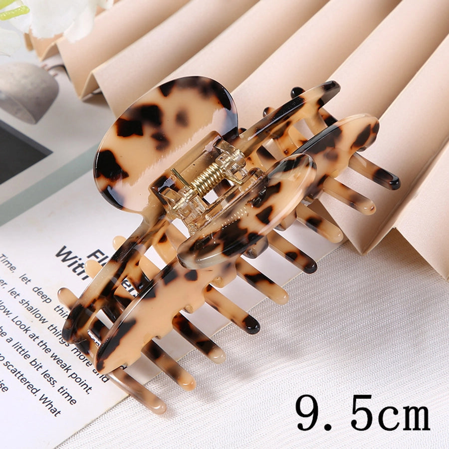 simple style color block acetic acid sheets carving hair claws 1 piece