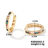 1 Pair Elegant Shiny Round Inlay Copper Zircon K Gold Plated Earrings