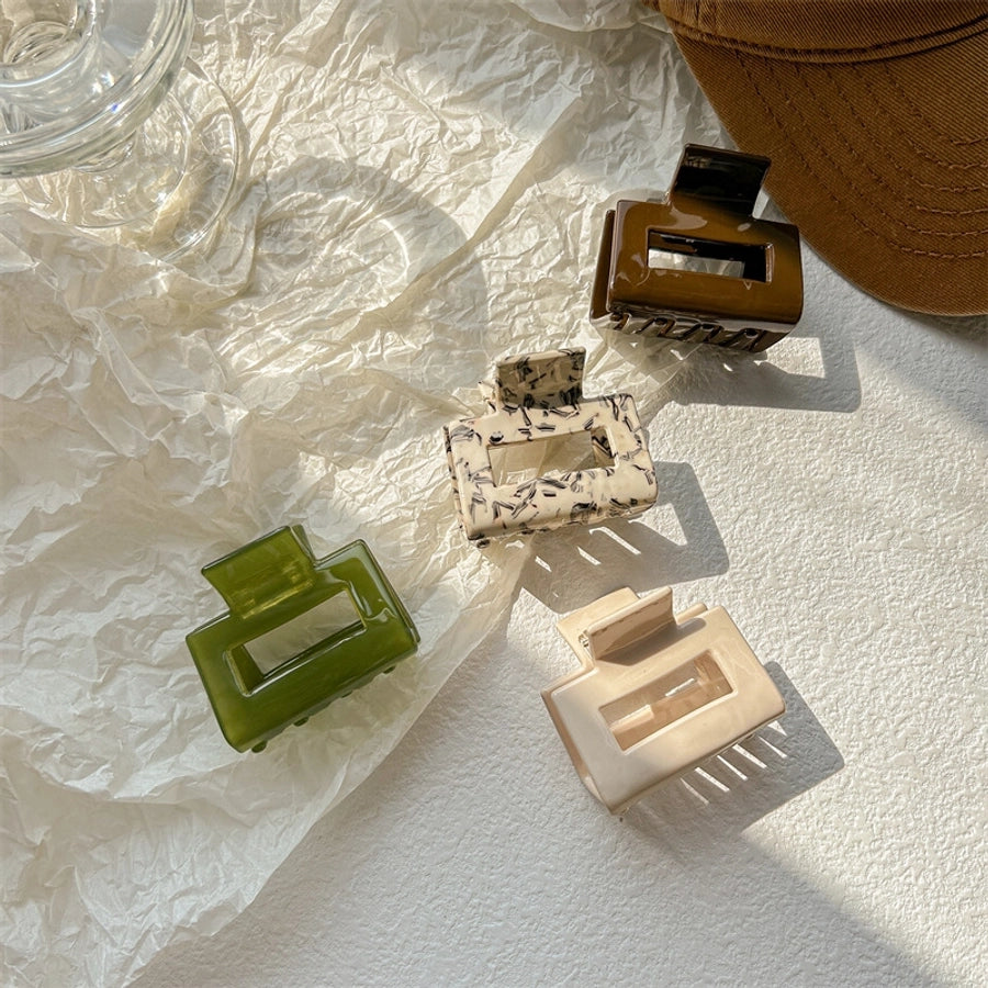 simple style square acetic acid sheets hair claws