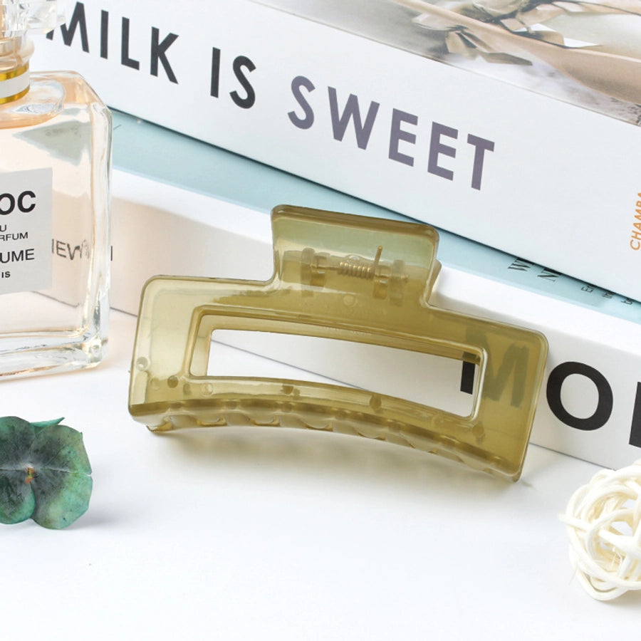 simple style rectangle arylic plating hair claws 1 piece