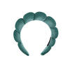 simple style color block towel velvet hair band