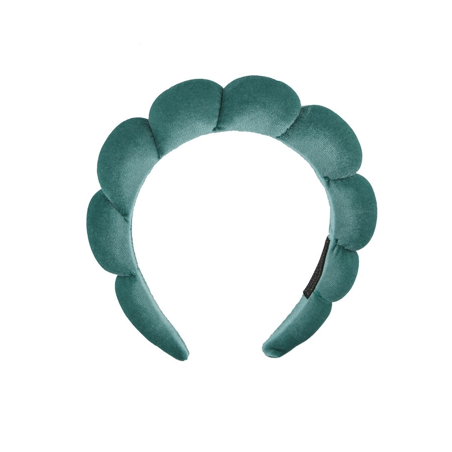 simple style color block towel velvet hair band