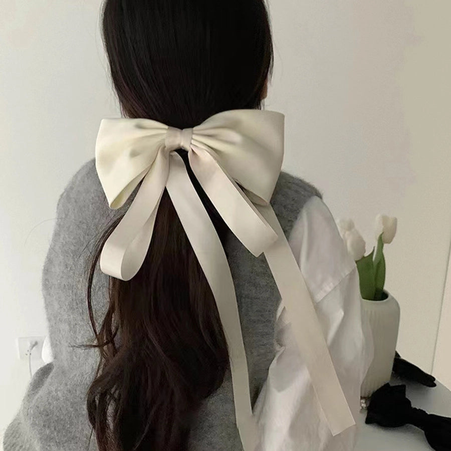women's simple style bow knot cloth hair clip