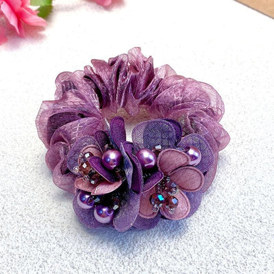 Clearance middle-aged mother's hair flower head rope 35 to 50 years old tie hair tie hair ball hair coil high elasticity