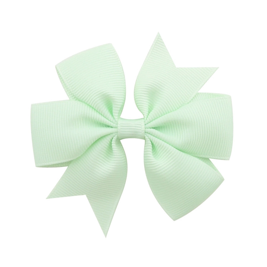 fashion solid color bow knot cloth hair clip 1 piece