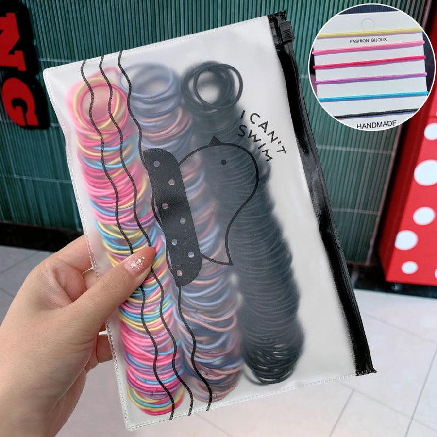 500 rubber bands korean new fashion hair cheap scrunchies set