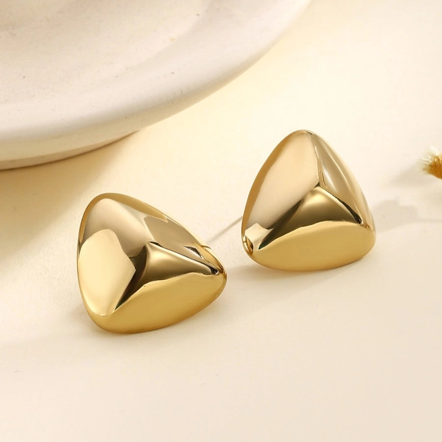 1 Pair Casual Romantic Solid Color Geometric 304 Stainless Steel Ear Studs