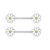 1 Pair Nipple Rings & Studs Hip-Hop Shiny Heart Shape Flower Butterfly 316L Stainless Steel  Copper Inlay Zircon Nipple Rings & Studs
