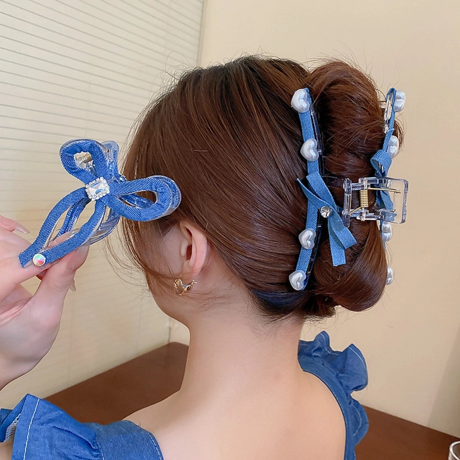 Women's Casual Simple Style Streetwear Bow Knot Arylic Hair Claws