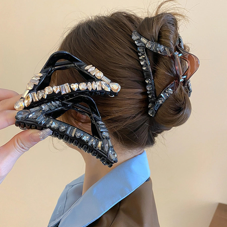 Women's IG Style Simple Style Triangle Arylic Inlay Rhinestones Hair Claws