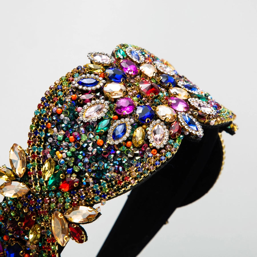 vintage style classic style flower rhinestone inlay rhinestones hair band