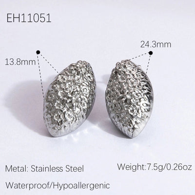 1 Pair Vintage Style Classic Style Geometric Heart Shape Plating 304 Stainless Steel Ear Studs