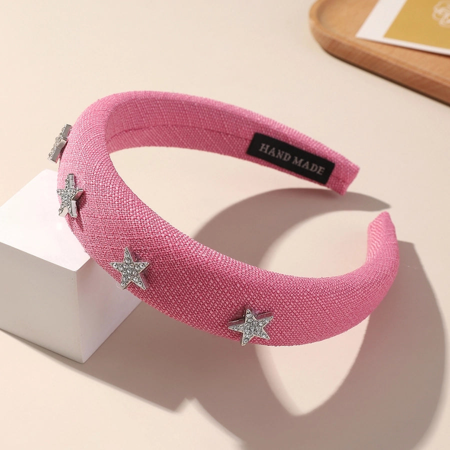 Women's Fairy Style Korean Style Star Cloth Inlay Artificial Rhinestones Hair Band