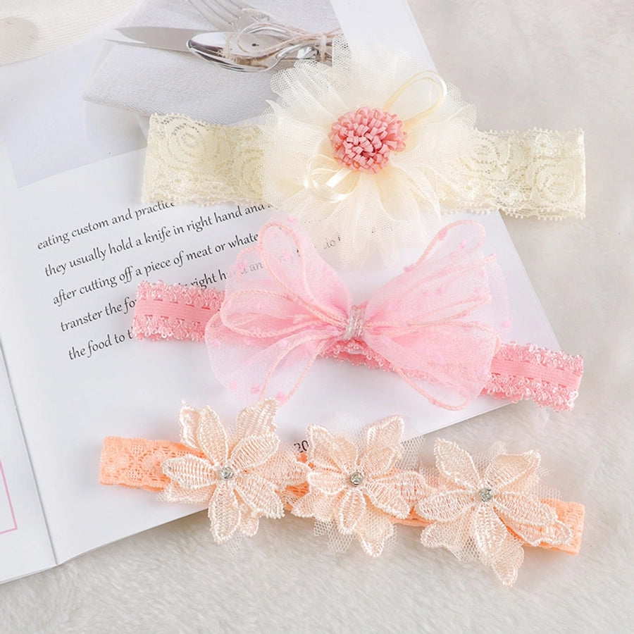 Korean style baby hair band cute princess bow flower crown children hair accessories newborn photo headdress suit