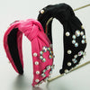 Women's Casual Vacation Classic Style Knot Alloy Cloth Inlay Glass Pearl Hair Band