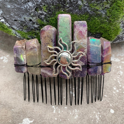 fashion sun crown crystal insert comb 1 piece