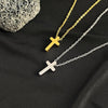 Jewelry Retro Cross Titanium Steel Pendant Necklace