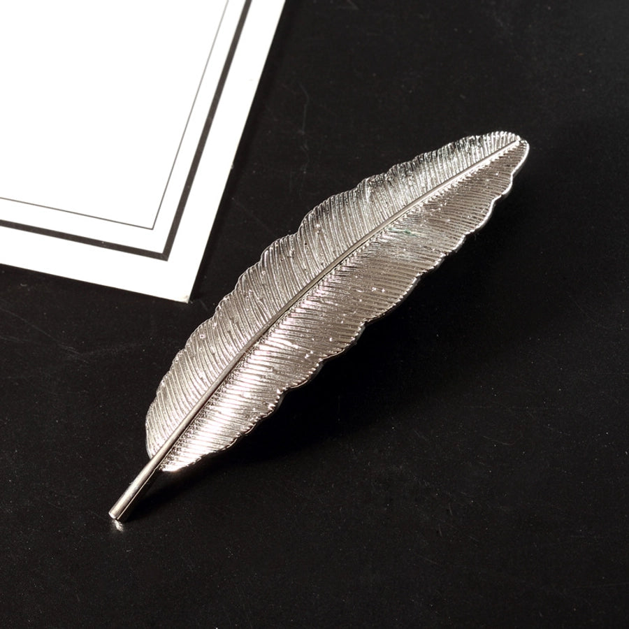 Women's Casual Simple Style Streetwear Leaf Metal Plating Hair Clip