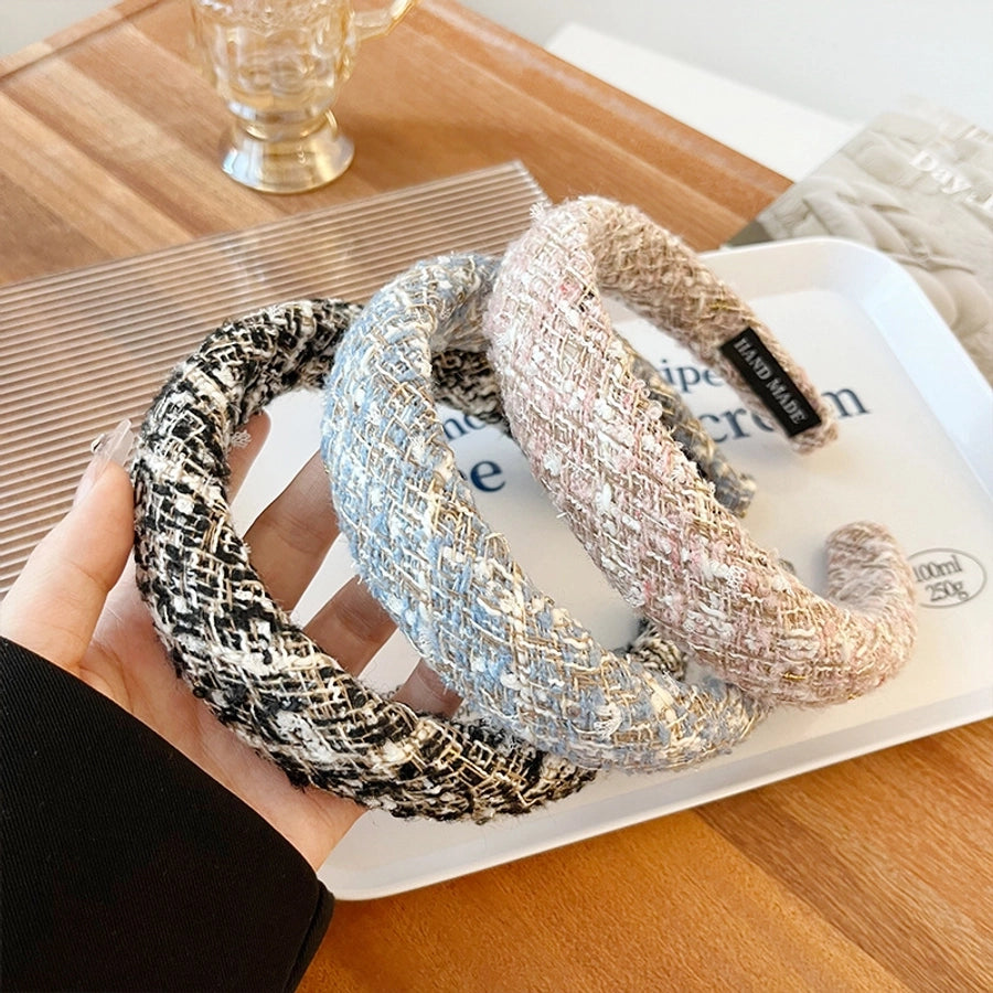 vintage style color block cloth hair band