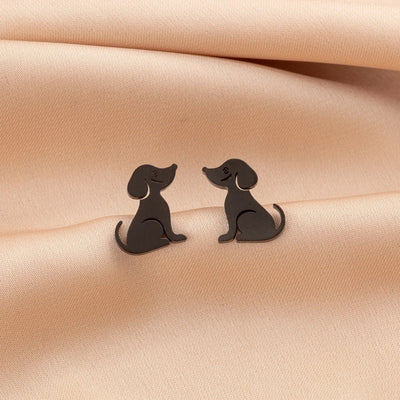 1 Pair Cute Simple Style Dog Polishing 304 Stainless Steel 18K Gold Plated Ear Studs