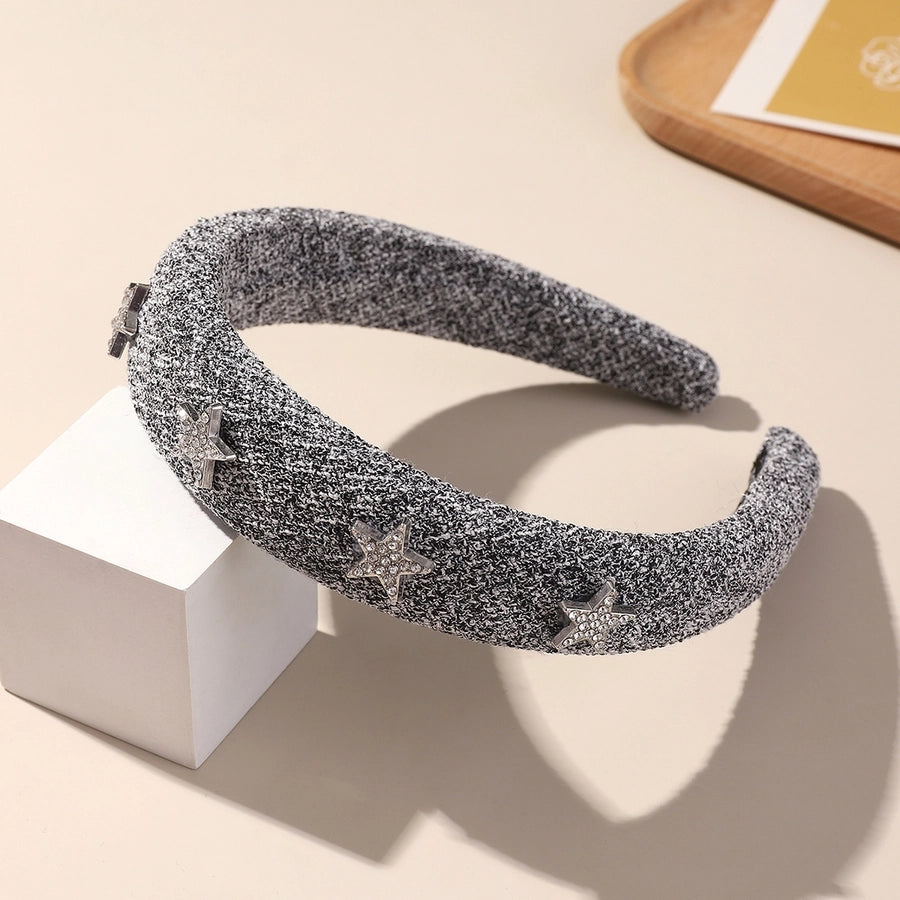 Women's Fairy Style Korean Style Star Cloth Inlay Artificial Rhinestones Hair Band