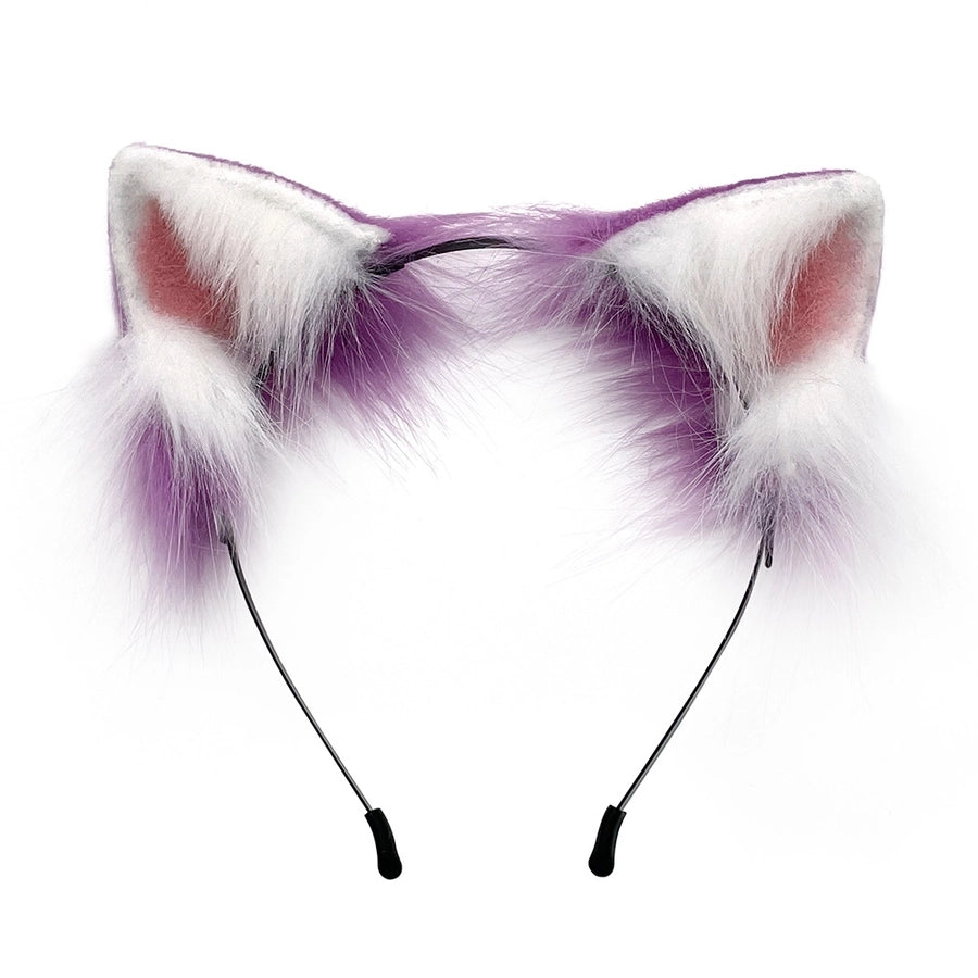 A generation of hair simulation beast ear plush headdress cat ear cat tail cosplay set hairband Net red accessories