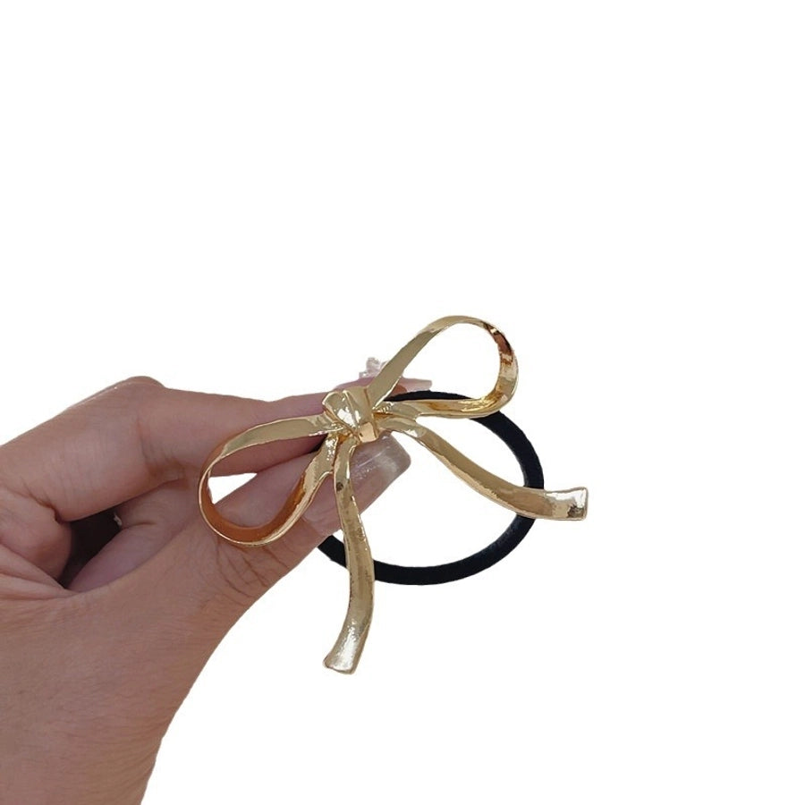 Women's Simple Style Solid Color Knot Bow Knot Alloy Hair Tie