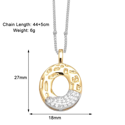 Jewelry Modern Style Simple Style letter 201 Stainless Steel Copper Zircon 18K Gold Plated Mixed Metal Inlay Pendant Necklace