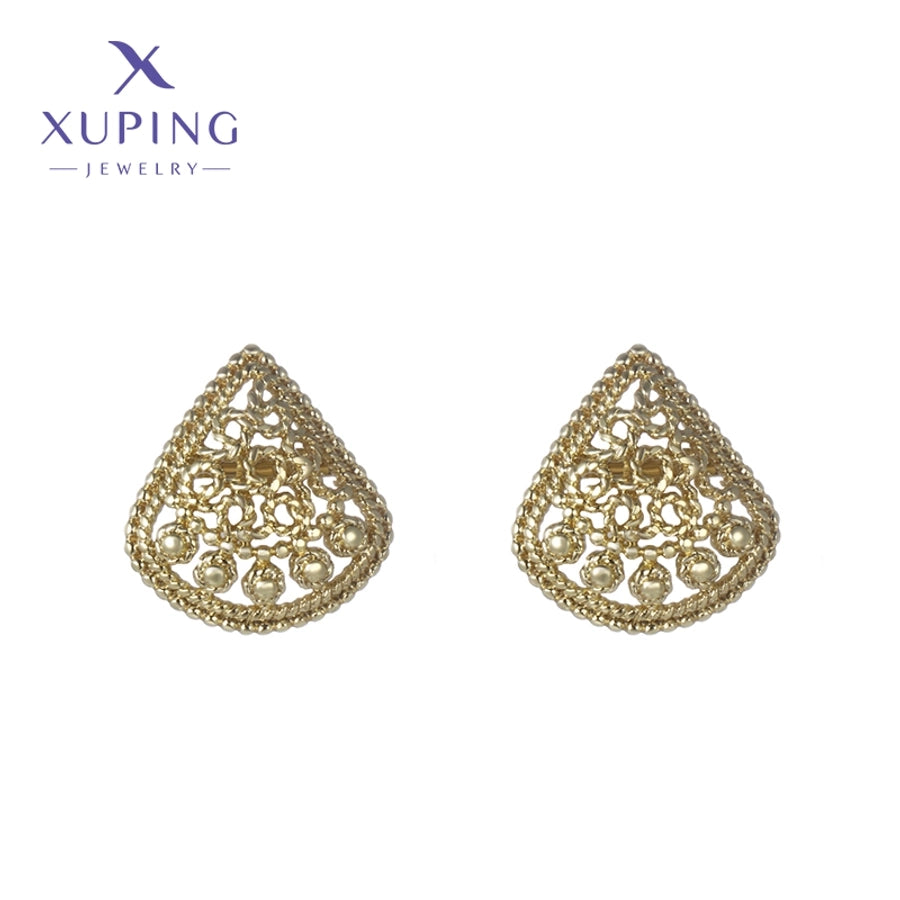 1 Pair Retro Simple Style Triangle Plating Copper 18K Gold Plated Ear Studs