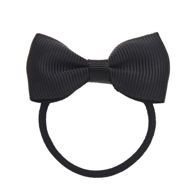 children's jewelry bow hair ring  thread belt hair accessories rubber band solid color girl small rubber band headdress