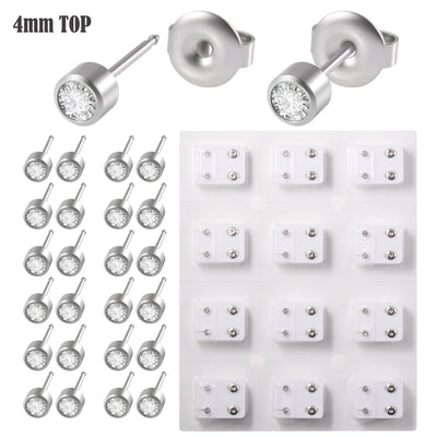 1 Piece Casual Classic Style Solid Color Plating 304 Stainless Steel Zircon 24K Gold Plated Stainless Steel Earrings